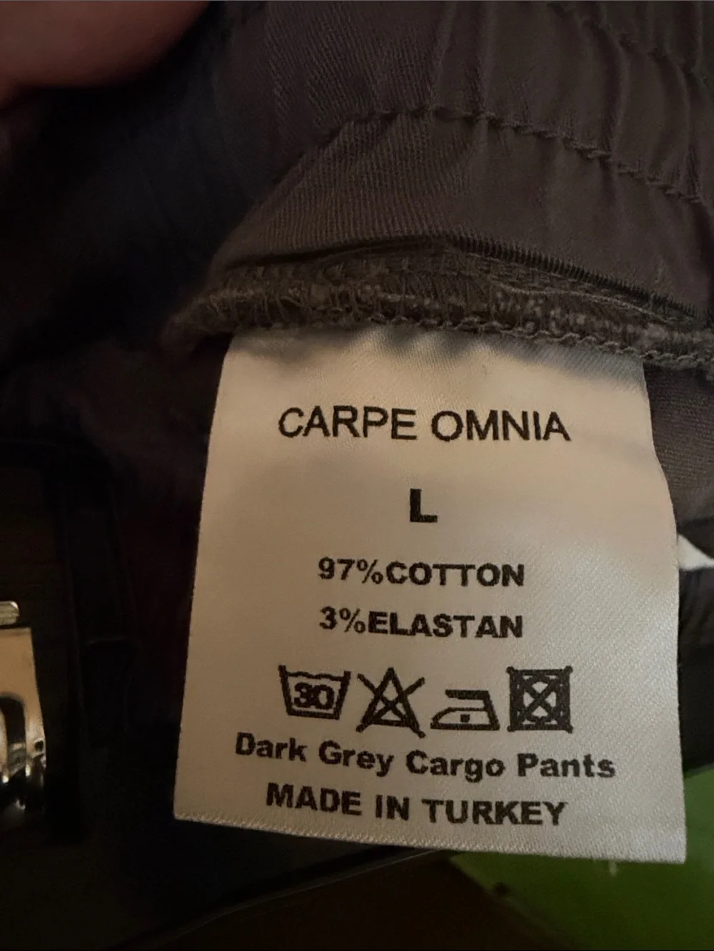 Men's Dark Gray Cargo Joggers